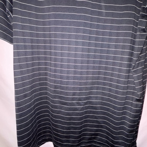 Nike Men's Black and Gray Striped Polo Shirt Tiger Woods Collection - Picture 2 of 10